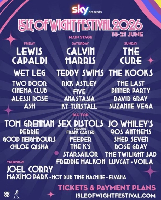 THE ISLE OF WIGHT FESTIVAL 2026 – A&nbsp;PREVIEW
